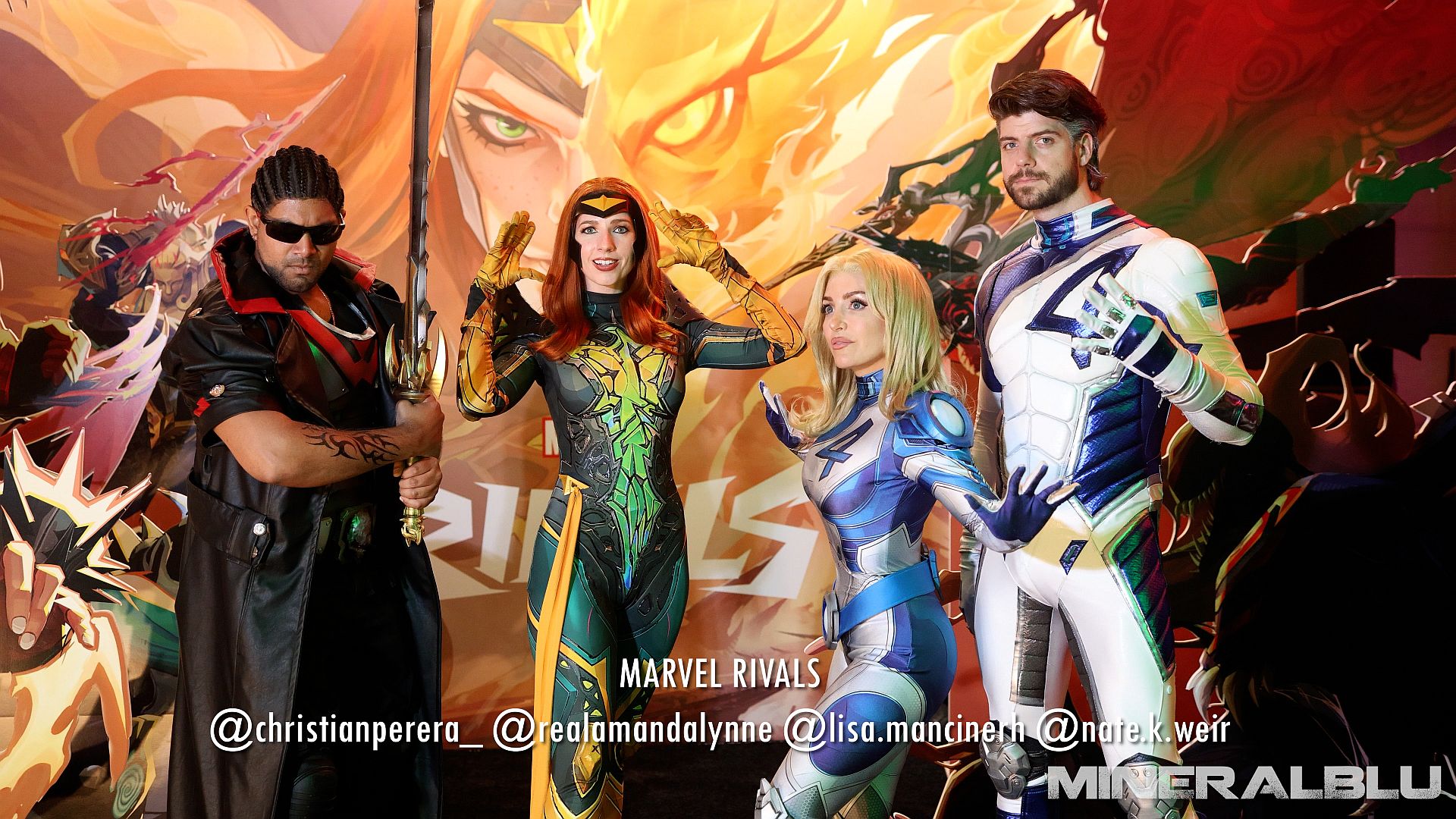 Four characters from Marvel Rivals.