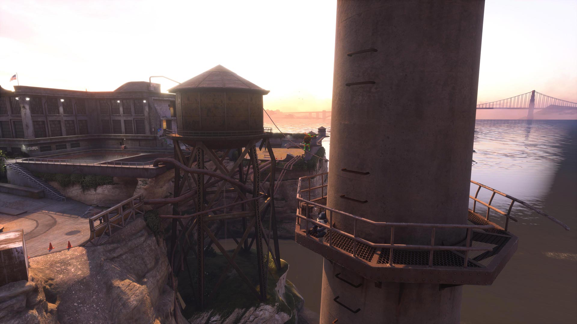 Michelangelo on the small silo walkway.