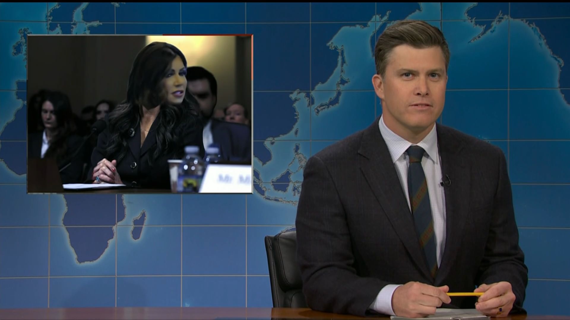 Noem's rotating head.